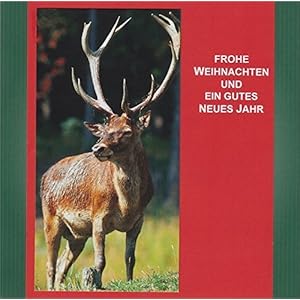 Jagdliche Weihnachten, Textkarte mit Motiv, von Handmadegruss edel und sinnlich für Sie hergestellt, im edlen jagdlichen grün gehaltenen Farbton