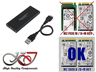 KALEA-INFORMATIQUE © - Boitier M2 vers USB3 (USB 3.0 SUPERSPEED) - Supporte les 4 formats : 2230 / 2242 / 2260 / 2280 - Pour SSD M.2 NGFF de type SATA B Key