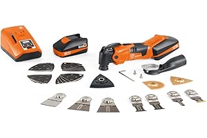 FEIN Multimaster AMM 500 Plus Top, Outil multifonctionnel sans fil avec plus de 30 accessoires, moteur à courant continu, porte-outil StarlockPlus, système anti-vibration