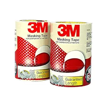 3M IA120180137 General Purpose Masking Tape, 24 mm x 20 m (6 Rolls/Pack)