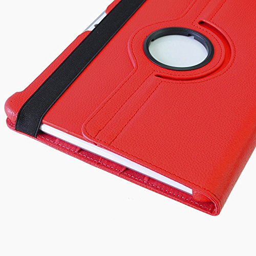COOVY® 360° ROTATION COVER FÜR SAMSUNG GALAXY TAB 10.1 N GT-P7500 GT-P7501 GT-P7510 GT-P7511, TAB 2 10.1 GT-P5100 GT-P5110 SMART HÜLLE TASCHE ETUI CASE SCHUTZ STÄNDER Farbe rot - 5