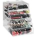 Beautify Large 6 Tier Clear Acrylic Cosmetic Makeup Cube Organiser With 5 Drawers & Removable Divider
