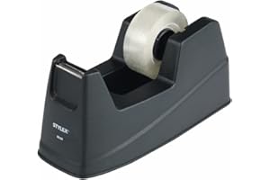 ‎STYLEX Stylex 23288 - Klebefilm-Tischabroller inklusive einer Rolle Klebefilm, schwarz