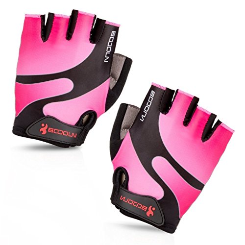 iCreat Damen / Herren Kurze Rennrad Handschuhe Power Fahrrad Active Gloves mit Geleinlage