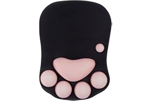 Lucocia Tappetino Mouse con Poggiapolsi,Tappetino Mouse Ergonomico Mouse Pad con Poggiapolsi,Mouse Pad Ergonomico Gatto,Nero,per Ridurre Pressione e Stanchezza del Polso,per Giocatori,Colore Casuale