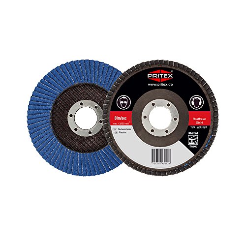 Fächerscheibe 10 Stück Inox Ø 125mm P 80 Fächerscheiben für Edelstahl Metall Holz