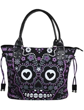 Banned Enthüllte Zucker Totenkopf Handtasche lila