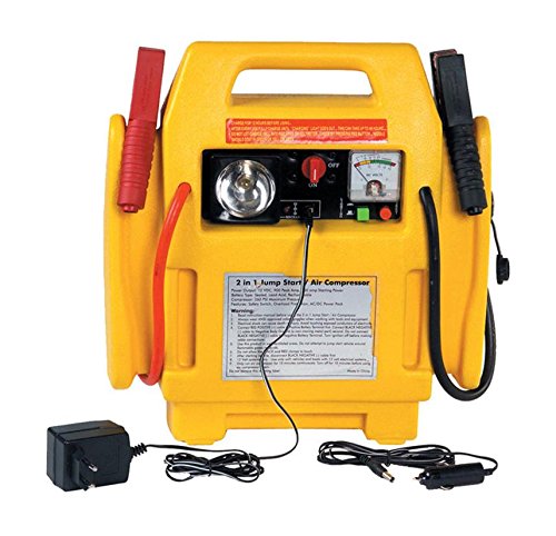 Jump Starter Portatile Con Compressore 12V - 300Ah, Picco 600A, Compressore 250 PSI - Avviatore Batteria Auto Di Emergenza