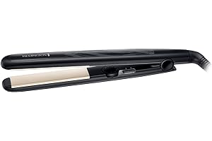 Remington Ceramic Hair Straightener - Slim longer length 110mm floating plates with Anti-static/Tourmaline Ionic coating for smooth glide, Fast 15 second heat up, Heat proof pouch, Up to 230°C, S3500