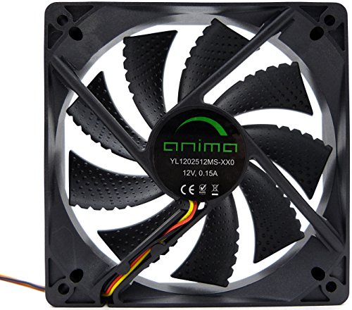 Tacens Anima AF12 - Ventilador para ordenador  12cm 12v  14dB  9 aspas  1200 RPM  tecnolog  a FLUXUS  ecol  gico  anti-vibraciones  hasta 50 000h  color negro