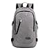Produktbild Laptop Rucksack 15.6 Zoll Canvas Rucksack Herren Arbeitsrucksack Schulrucksack Studenten Backpack mit USB Ladeanschluss für Alltag Business Campus (Grau)