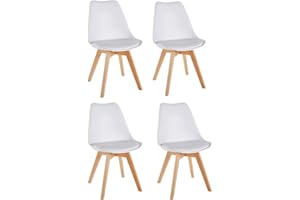 Millhouse Dining Chair with Solid Wood Legs and Cushioned Pad, Contemporary Designer for Lounge, Office, Kitchen