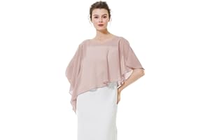 BEAUTELICATE Capa Gasa Fiesta para Mujer Boda Vestidos de Novia Noche Chales Verano Bikini Elegante Suave Ligero