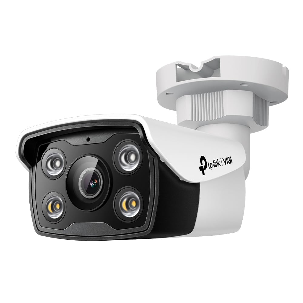 TP-Link VIGI C350 4mm Lens Smart Outdoor Security Bullet Network Camera | 5MP HD Full-Color | Smart Video Enhancement | Waterproof IP67 | H.265+ | Smart Detection| PoE/12V DC CCTV | ONVIF