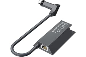 HANCENDA Adaptador Ethernet Starlink para Red Externa Cableada, Adaptador Ethernet Starlink a Gigabit RJ45, conexión de Red rápida y Estable para Internet satelital Starlink Rectangular Dish V2, Color Negro