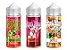 Produktbild Watermelon + Dragon Fruit + Skittles - Triple Pack 3 x 100 ml E Flüssiges Vape Saft Shortfill enthält Nikotin und tabakfreier 0mg