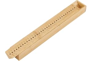 BENECREAT Herramienta de Perforación de Encuadernación de Bambú con Perforador, Herramienta de Encuadernación de Libros Guía, Kit de Encuadernación Manual para Amantes de los Libros,225x31x20.5mm