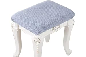 AQIGR 2/4 Pack Elastic Rectangle Bar Stool Covers Stretch Vanity Stool Cover Jacquard Chair Seat Slipcovers Counter Stool Cover Saddle Seat Covers Washable for Wooden Metal Bench