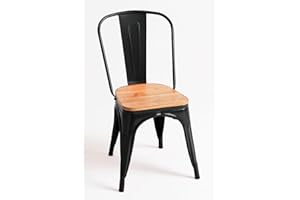 Regalos Miguel - Packs Sillas Comedor - Pack 2 Sillas Torix Madera Natural - Negro