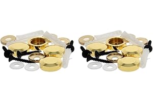 MroMax Lot de 8 capuchons décoratifs à vis miroir 20 mm de diamètre en acier inoxydable doré brillant surface