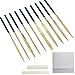 Price comparison product image Irich 10Pcs Titanium Coated Diamond Needle File Set with 1 Pair Real Bone Bridge Saddle and Nut - Guitar Polish & Replacement for Guitar, Folk & Acoustic Guitar