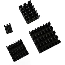 AZDelivery 5 Sets Passieve Aluminium Koellichamen – 3 Stuks Per Set – Voor Raspberry Pi A/B – Met Warmtegeleidende Kleeffolie – Inclusief E-book