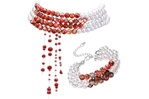 VNOX Halloween Deko Gruselig Halloween Party Ketten Für Damen Halloween Kostüm Damen Halloween Kostüm Halloween Schmuck Gothic Schmuck Damen Halloween Kostüm Damen Halloween Kostüme,2 Pcs