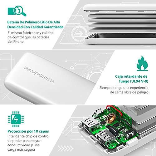 Bateria Externa 12000mAh RAVPower Tama o de Bolsillo Dual Salida 2 4A 2A Entrada Carga R pida con Tecnolog a iSmart 2 0 para Smartphone Tablet - Blanco reviews Bateria Externa 12000mAh RAVPower Tama o de Bolsillo Dual Salida 2 4A 2A Entrada Carga R pida con Tecnolog a iSmart 2 0 para Smartphone Tablet - Blanco