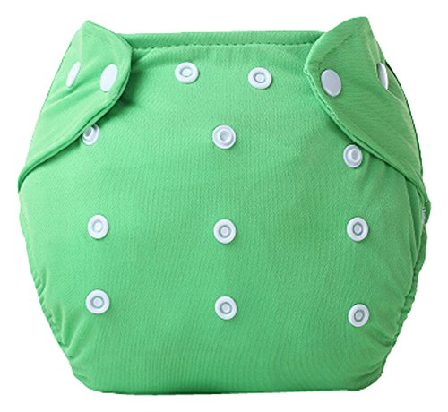 Set of 2 Cotton Diaper Pants Diapers Leak Proof Breathable Waterproof Army Green