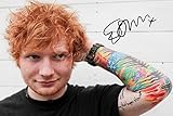- Impresión fotográfica de Foto de Ed Sheeran, firmada, excelente calidad, tamaño A4, 30,48 x 20,32 cm