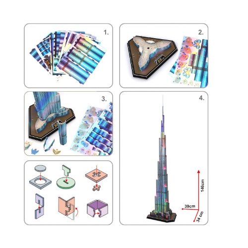 'CubicFun 3D Puzzle Burj Khalifa – Dubai 