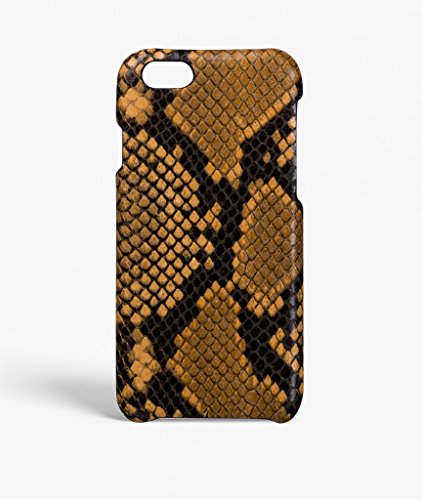 The Case Factory iPhone 7 Real Leather Case with Python Design - Saffron