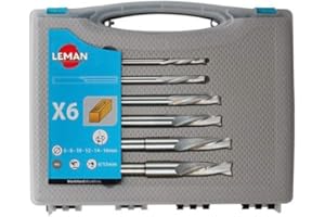 Leman - Coffret de 6 mèches à mortaiser hélicoïdales tour à droite - 322.500.00
