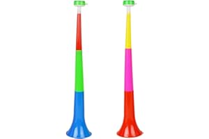 NTCL 2 szt. trąbka do cheerleadingu, plastikowe trąbki, bardzo głośne, głośne trąbki, kibica, trąbka, kibica, trąbka, mecz piłki nożnej, stadion