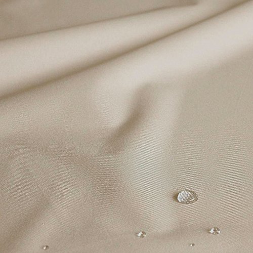 TOLKO Sonnenschutz NYLON Planen-Stoff Meterware – 180 cm Breit, Wasserdicht, Reißfest und Blickdicht als Universal Outdoorstoff zum Nähen (Sand-Beige) - 3