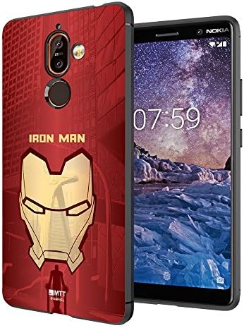 MTT Marvel Iron Man Officially Licensed Tough Armor Back Case Cover for Nokia 7 Plus (Design 64)