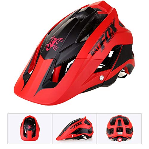 BAT FOX F-659 Ultraligero Cascos de Bicicleta,Antivibraciones, Protección Solar, Moda, Transpirable, Casco de Ciclismo Especializado para Montaña/Bicicleta de Carretera Unisex