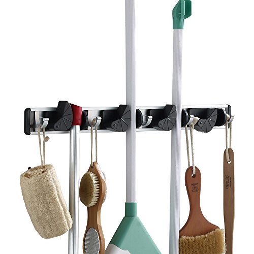 Saflyse Besen-Halter Werkzeugregal Gerätehalter Werkzeugaufbewahrung Wandhalterung für Besen, Mopp etc