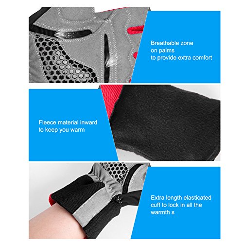 4Ucycling Warm Thermo Fleece Gloves Touchscreen Touch Fahrrad Handschuhe Radsport Handschuh Radhandschuhe - 6