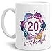 Produktbild Tassendruck Geburtstags-Tasse 20 and Wonderful Geburtstags-Geschenk zum 20. Geburtstag ALS Geschenkidee für die Frau/Abstrakt / Bunt/Kaffeetasse / Weiss