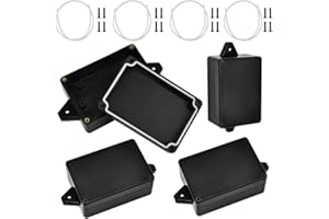 ADERTOS Plastic Housing IP65 Waterproof Junction Boxes Distribution Box 83 x 58 x 34 mm Plastic Empty Housing Surface-Mounted Junction Box Black Distribution Housing Pack of 4