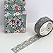 Produktbild Endless Summer Floral Washi Tape Rolle – Lila Pink Sea Grün Blumen – 15 mm x 7 m Klebeband