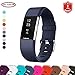 Produktbild FunBand® für Fitbit Charge 2 Armband,Klassisch Verstellbares Ersatz weiches Silikon Sporty Wrist Strap Band Armbanduhr Uhrenarmband Schlaufe Armbänder (Small Größe) für Fitbit Charge 2 Smartwatch (Blau)