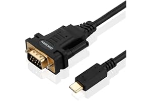 OIKWAN USB Type C to RS232 DB9 Serial Port Adapter Cable, FTDI Chipset, Supports Windows 11, 10, 8, 7 and Mac Linux