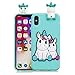 Produktbild iPhone XS Max Hülle Silikon,ZCXG Hülle Silikon Ultra Slim 3D Niedlich Tier Muster Kinder Geschenk Mädchen Scratch Stoßfest Handyhülle für iPhone XS Max - Einhorn