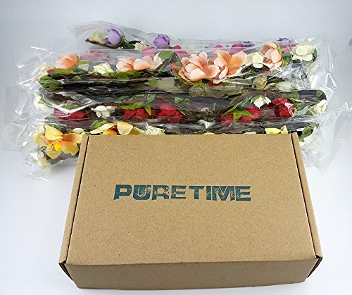 WTB 1PC Mädchen Blumen-Fee Bohemian Braid-Hochzeit Strand-Tiara-Kronen-Haar Stirnband - 7