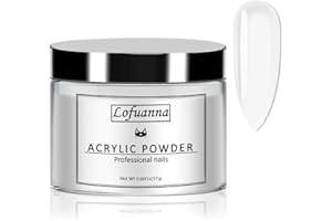Lofuanna 17g Polvere Acrilica Professionale Polvere per Unghie Acrilica di ualità da Salone per l'estensione Delle Unghie Sistema per Nail Art per la Casa/Salone (clear)