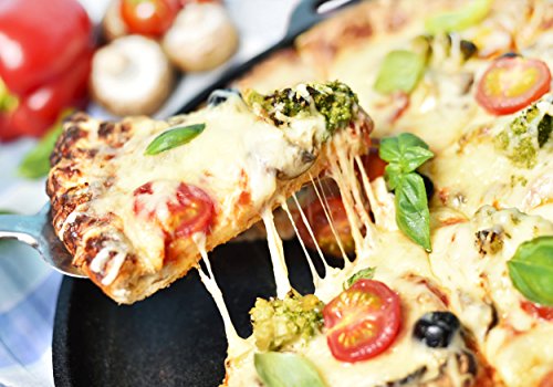 Sandford AMERITALIAN | Pizzastein / Pizza-Pfanne mit Henkel | Gusseisen-Grillpfanne für BBQ-Pizza im US-Style | knusprige Pizzen frisch vom Grill & aus dem Back-Ofen | Pizza italienisch-amerikanisch - 5