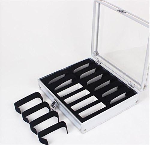 SHFANG 12-bit Watch box/aluminum alloy watch storage box PVC transparent dustproof display box, high quality, holiday gift, home furnishings