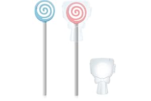 ‎YKL Y-Kelin Zungenreiniger für Kinder, Lutscher-Form, Zungenreiniger für Kleinkinder, Rosa, Himmelblau, 2 Packungen